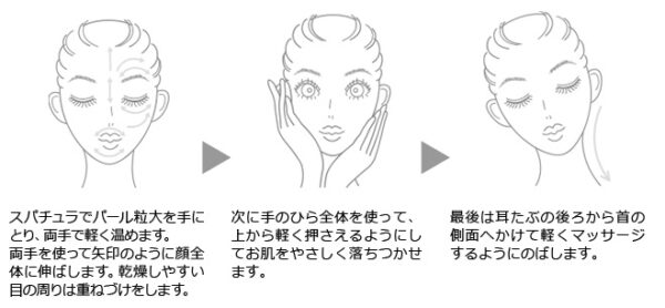 ビューティーオープナー クリームの使い方図解