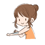 腕脱毛　イラスト