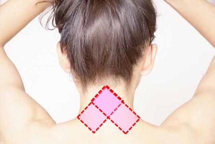 うなじ　襟足　カットするエリア