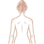 人_女性の背中のイラスト